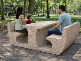 DOĞALTAŞ MASA KENT MOBİLYASI